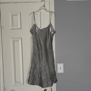 Elegant Gray Mini Dress
